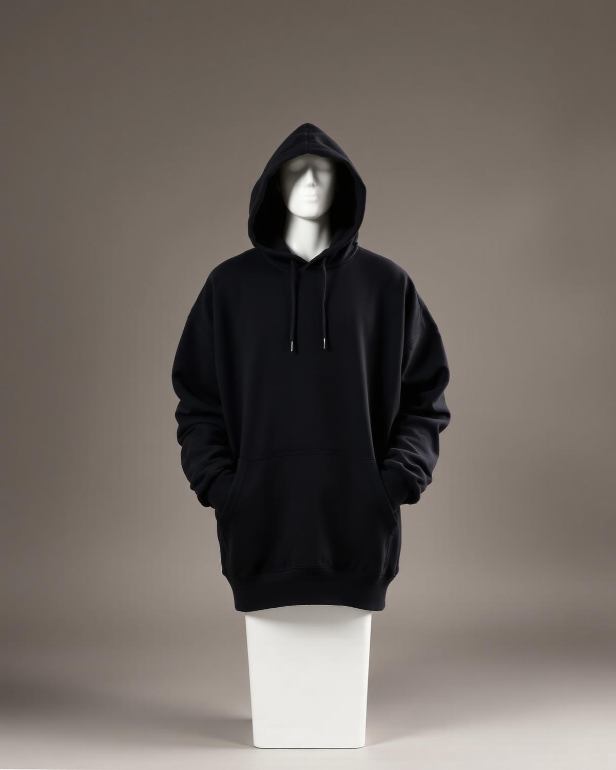 Saint District heavyweight hoodie, front view